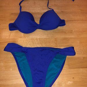 Victoria Secret cobalt blue 32B push up 2 piece